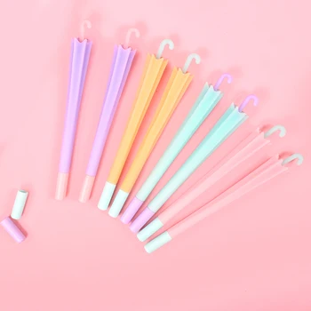 

16 pcs Little candy color umbrella gel pen 0.5mm roller pens signature Black color ink Kawaii gift School supplies FB584