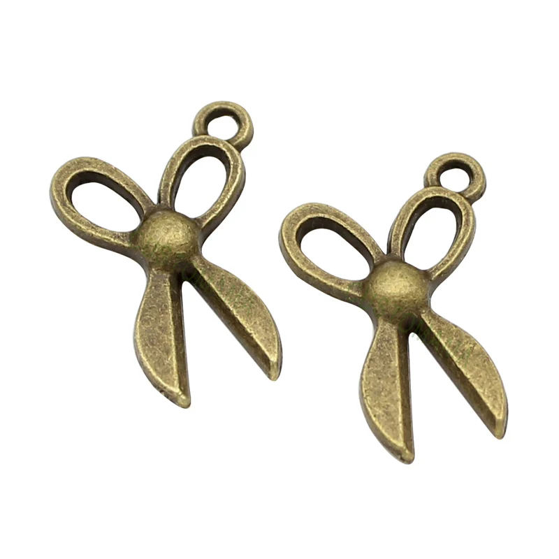 100pcs Antique Bronze Scissors Charms Pendant 20x14mmcharm pendant