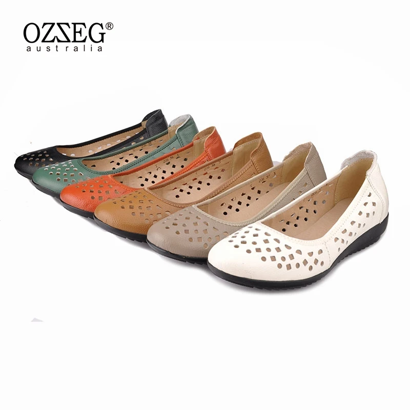 flat shoes with leather soles