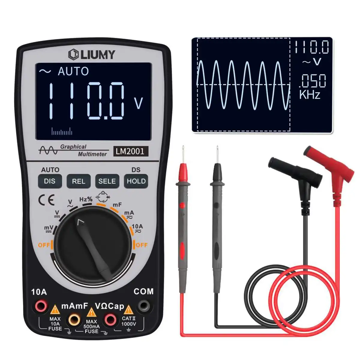 

Professional Digital Multimeter Handheld Tester AC/DC Voltage Meter LED Digital Oscilloscope Modern Current Tester Multimeter