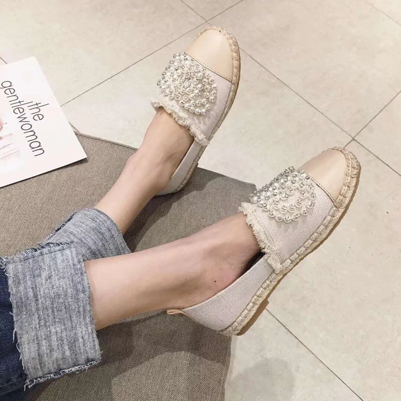 Wellwalk espadrilles/женские туфли в стиле Дерби, лоферы без шнуровки, женские балетки на плоской подошве, женские мокасины с кристаллами и бантом