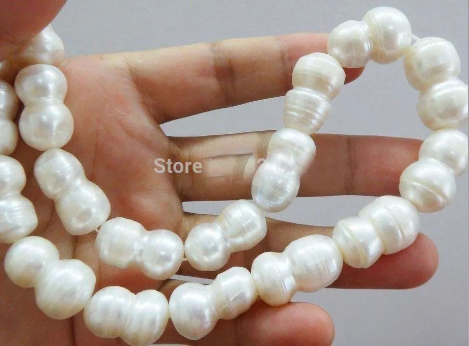 

very good new arrive beautifu18"13x17MM NATURAL SOUTH SEA BAROQUE WHITE PEARL NECKLACE 14K Silver hook Wholesale Jewelry necklac