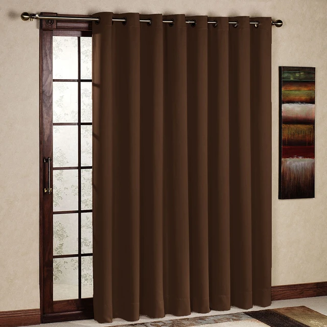 One Panel Per Pack Solid Chocolate D Blackout Thermal Insulated One Panel Per Pack Solid Chocolate D Blackout Thermal Insulated Cortinas Window Treatments Grommet Eyelet