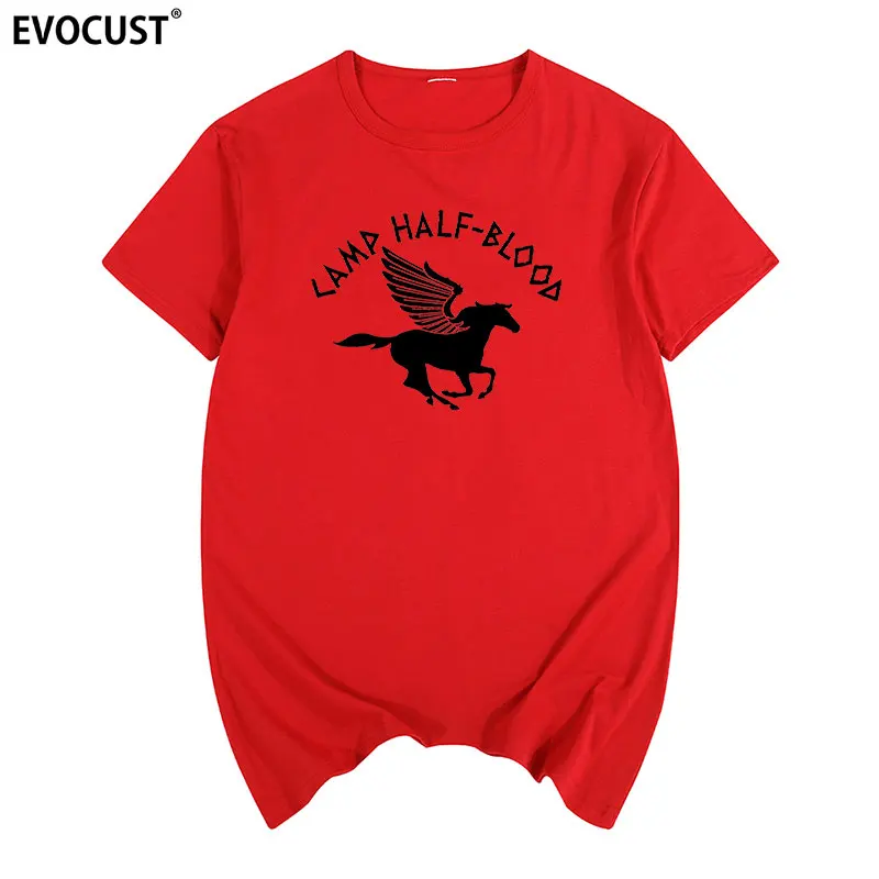 Camp half blood Percy Jackson, забавная летняя футболка с длинным островом, Хлопковая мужская футболка, новинка, wo, Мужская футболка, модная, Повседневная - Цвет: Red