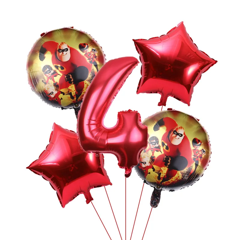 5 штук в партии, Суперсемейка 2 Фольга шар номер воздушный шар из майлара 1st шарики ко дню рождения вечерние игрушки-украшения для детей Globos