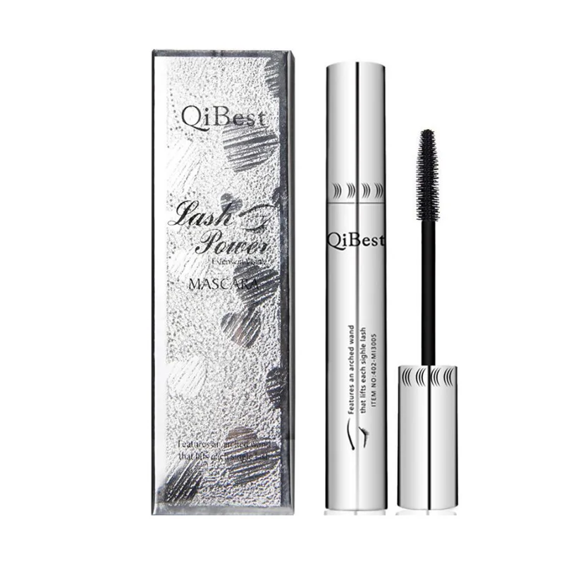 Online Channy Lebat Maskara Tahan Air Non Noda Silikon Sikat 3D Kolosal Maskara Hitam Serat Eye Makeup Perak Tabung Tidak Ada Paket