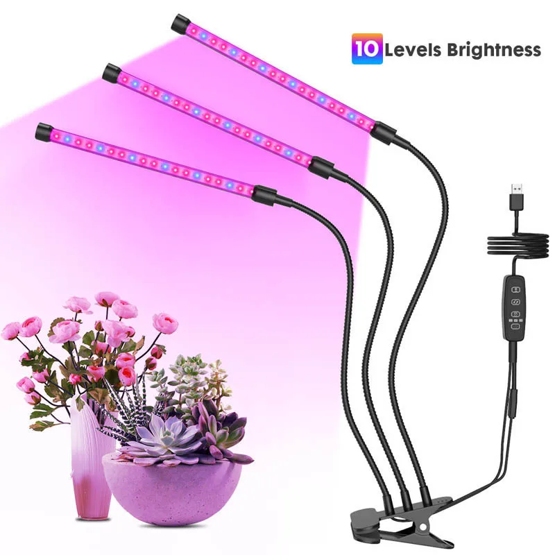 

Plant Grow Light with Auto Turn On Function 3/6/12H Timer 10 Levels Brightness Light WWO66