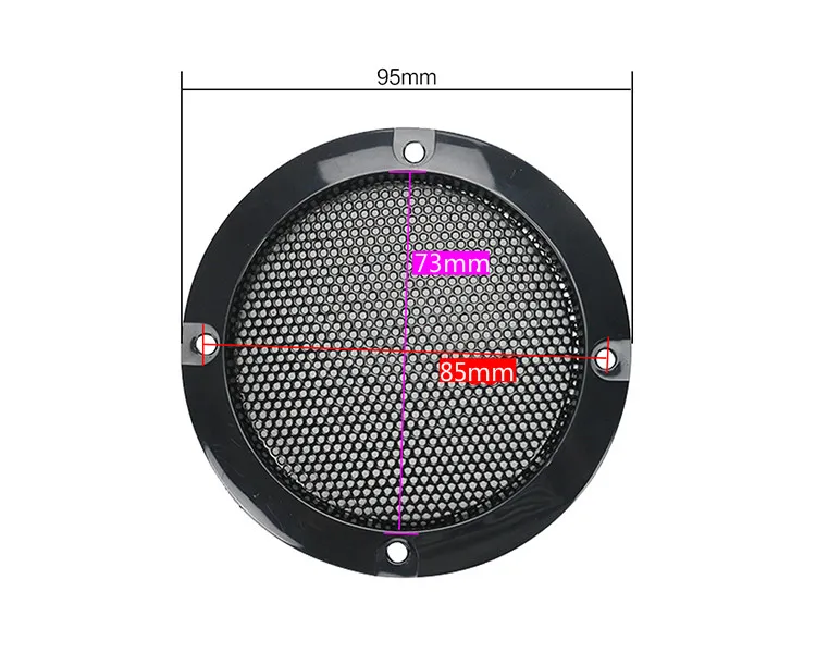 GHXAMP 2 шт. 3 дюйма 73 мм черный сабвуфер динамик гриль сетка корпус НЧ-динамик чистая Автомобильная Защитная крышка DIY
