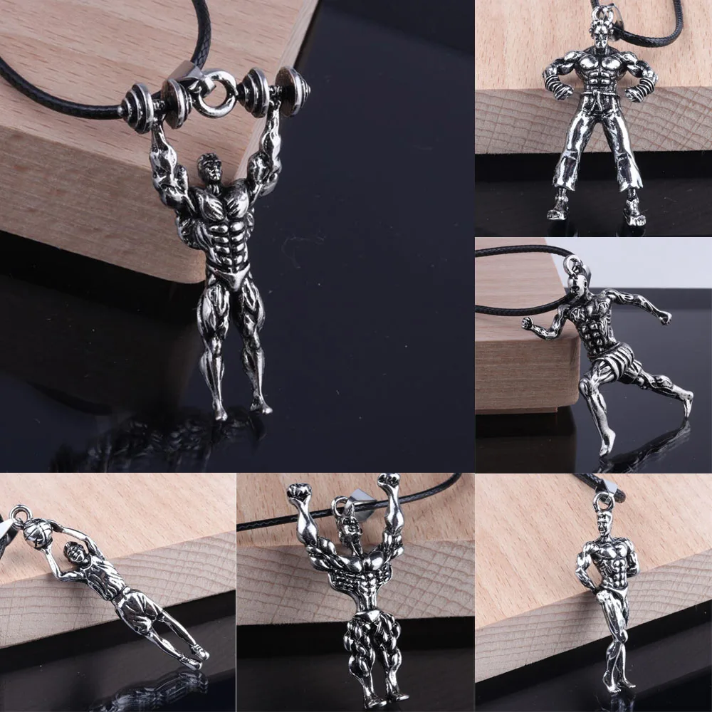 

Fashion retro punk styl Muscular man necklace movement necklace multiple style Retail and wholesale