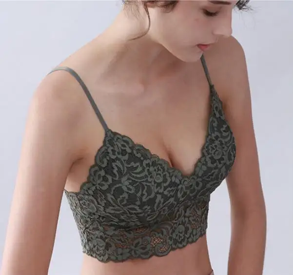 

women small bra Summer thin lace triangle beauty back without rim silk bra