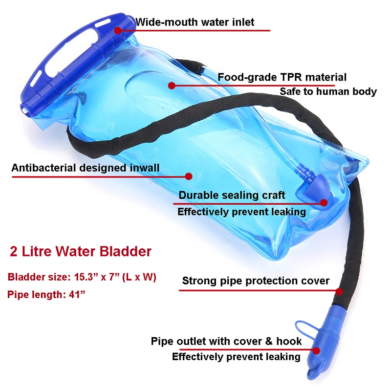 ULTRA-TRI 2L водный Пузырь BPA спортивная сумка для хранения воды на открытом воздухе для бега, походов, велоспорта