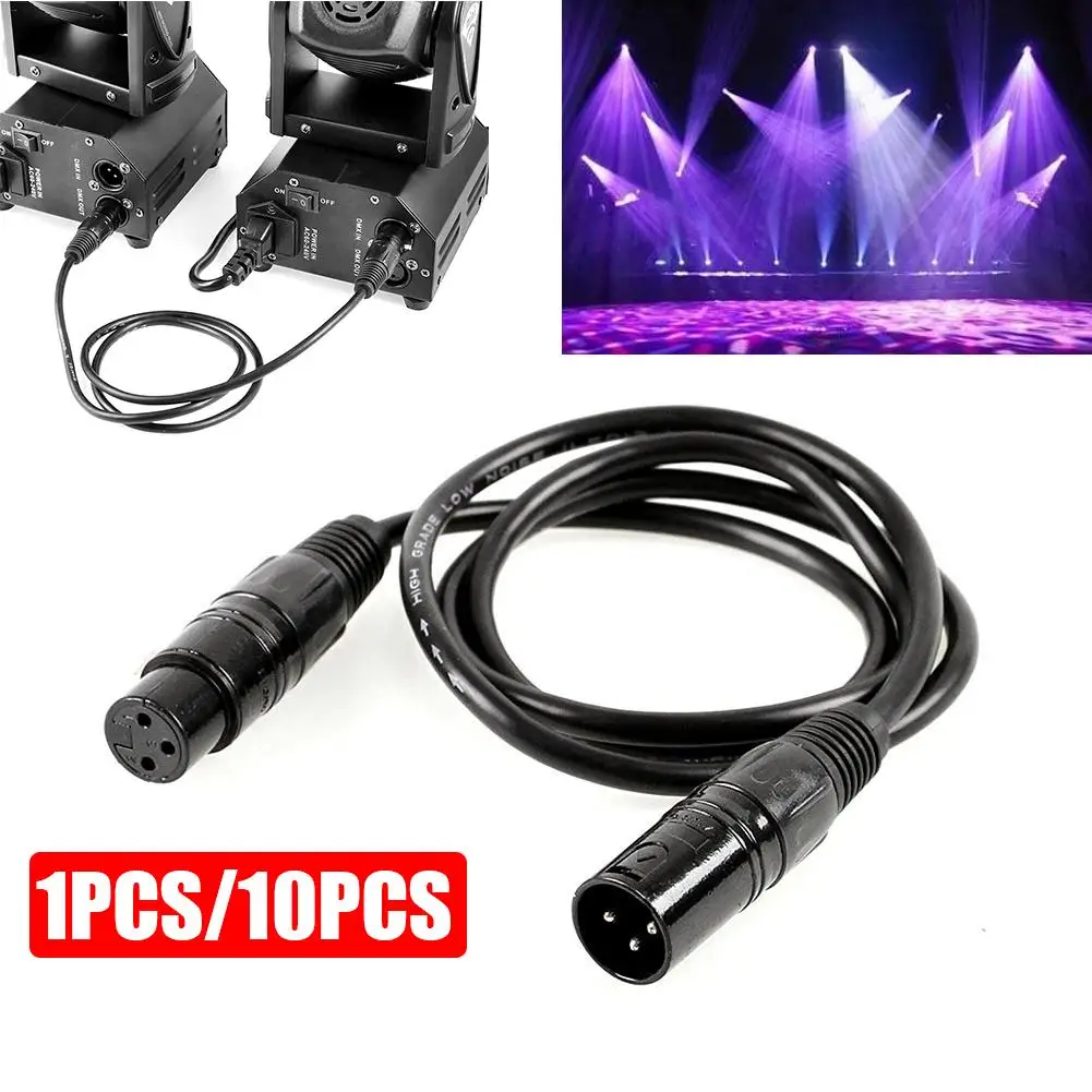 

1pc or 10pcs 1.5M 3-pin Signal DMX Cable DMX512 Stage Lighting Signal Cable for LED Par Light Moving Head Light