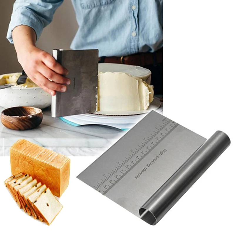 Stainless Steel Pizza Cake Dough Scraper Pastry Baking Tool Dough Kitchen Stainless Steel Pizza Cake Dough Scraper Pastry Baking Tool Dough Kitchen