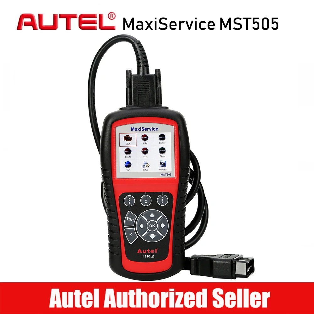 AUTEL MaxiService MST505 автомобиля диагностический инструмент Auto код читателя автомобильной сканер Нефть Сброс тормозных Reset PK MaxiDiag MD802