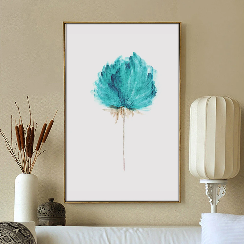 Modern-Watercolor-Beautiful-Plant-Floral-Flower-Rose-A4-Canvas-Art-Print-Nordic-Posters-Wall-Picture-Home (1)