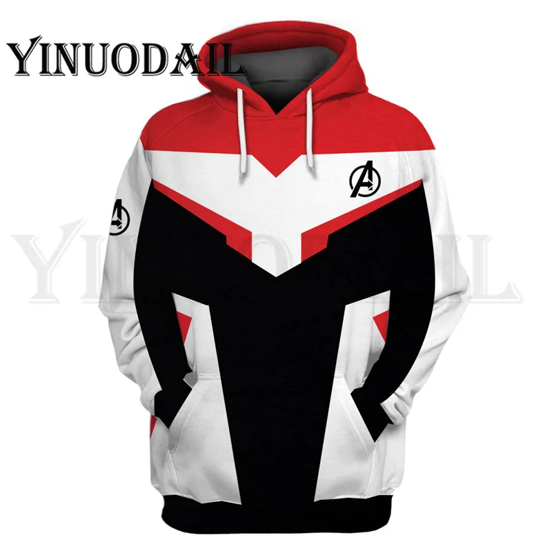 Men and Women Zip Up Hoodies The Avengers Endgame Hooded Jacket Superheroes Battle Suit Sweatshirt Streetwear Cosplay Costume