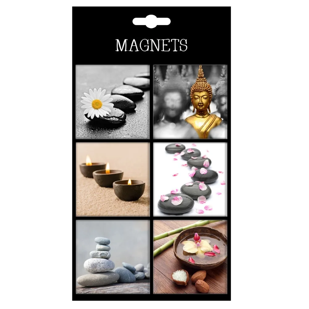 6Pcs/Lot Peace Stones Print Custom Fridge Creative Refrigerator