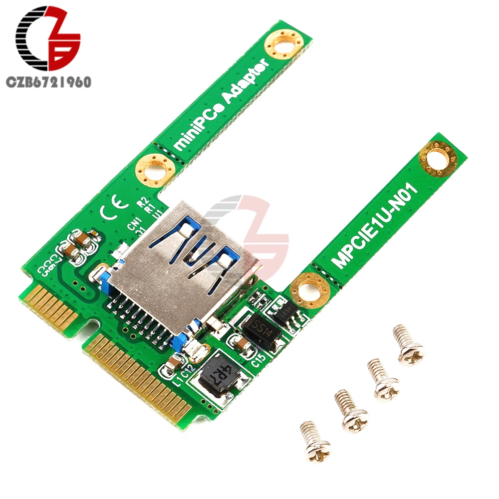 

Mini PC Adapter PCI-E Card Slot Expansion Board to USB 2.0 Interface Adapter MPCIE 1U-N01 Converter Module Riser Card DIY