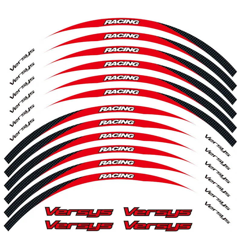 Новая высококачественная 12 шт подходит мотоциклетная наклейка для колес полоса светоотражающий обод для Kawasaki VERSYS