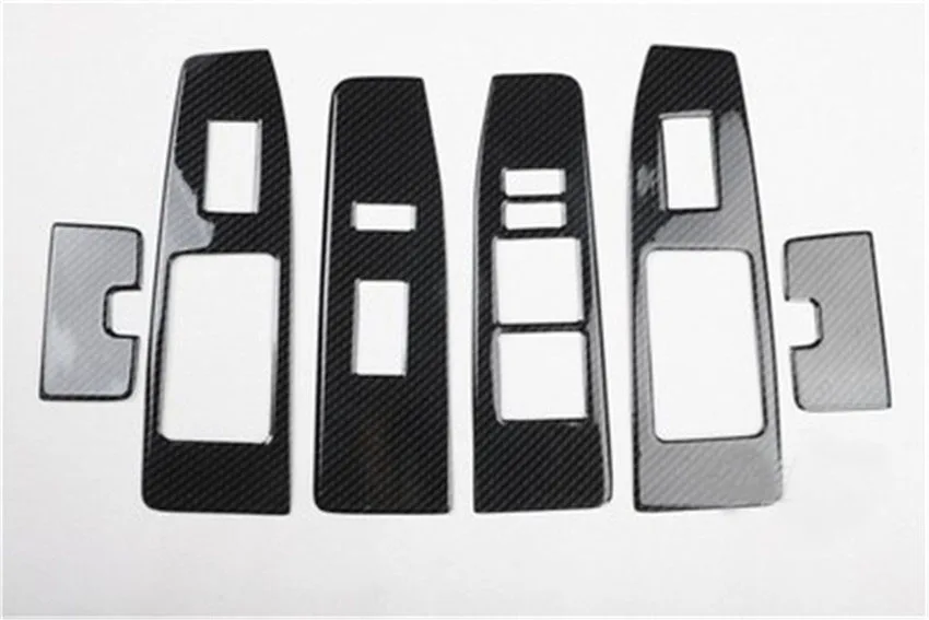 6 шт./лот ABS углеродное волокно или деревянные зерна автомобиля окно Лифт панели украшения Крышка для 2013- LEXUS ES250 ES300H ES350 - Название цвета: style 1