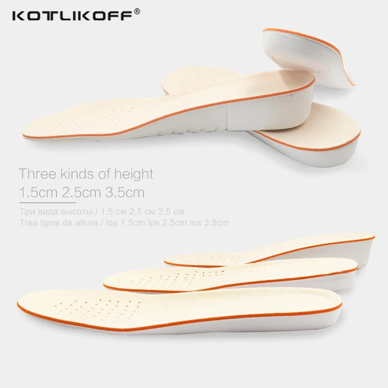 Стельки KOTLIKOFF для увеличения роста обуви мужчин и мужчин|shock absorbing insoles|height increase