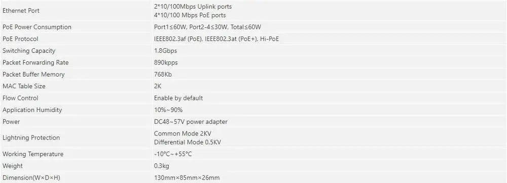 Dahua PoE коммутатор 4+ 2 порта DH-S1500C-4ET2ET-DPWR PoE коммутатор 8+ 1 порт DH-S1500C-8ET1ET-DPWR коммутатор сетевые камеры питание