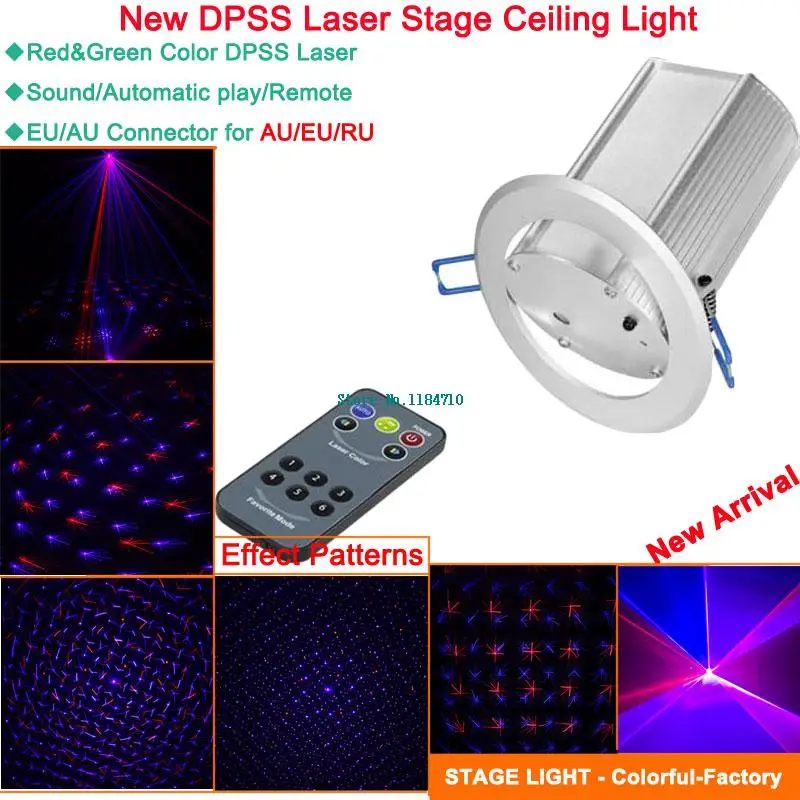 Red Blue Laser Projector Remote Stars Pattern Tube Effect