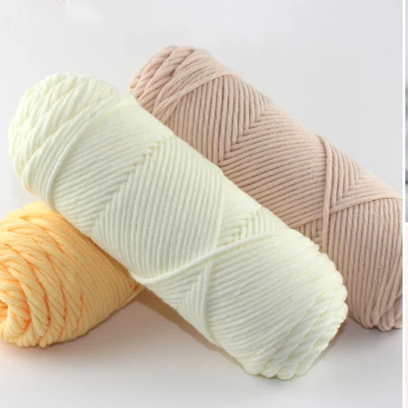 

Hot Wholesale 3 balls/lot 300 grams Cotton soft acrylic Silk yarn Thick yarn for weaving scarf and sweater