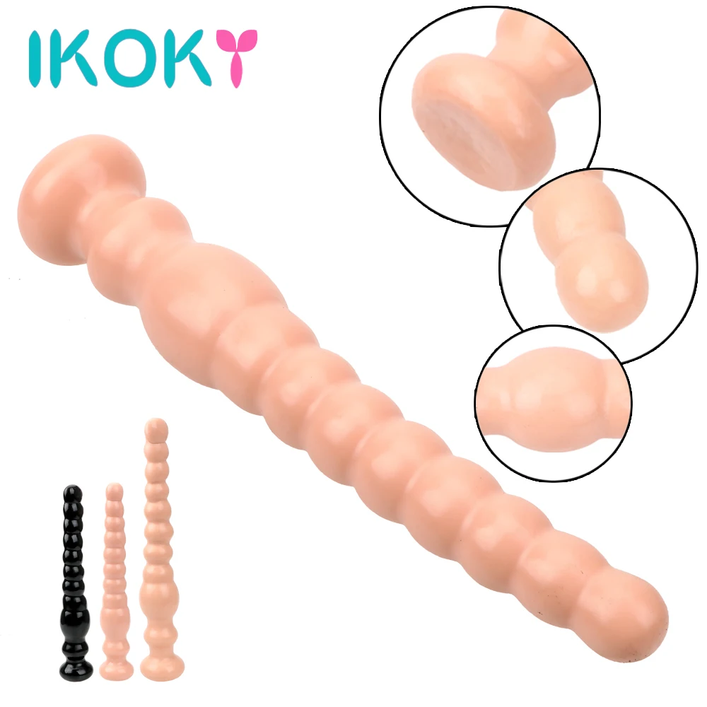 IKOKY Anus Backyard Beads Super Long Anal Plug Sex Toys For Woman And Men Masturbator Prostata Massage Butt Adult Products | Красота и