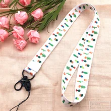 Мультфильм Кактус Фламинго шнурок для ключей Ремешок для Iphone 7 samsung телефонов MP3 USB флэш-накопители брелок для ключей кличка Висячие веревки