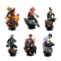 6 шт./компл. Наруто фигурка Саске Гаара Шикамару Какаши Наруто фигурки модель куклы Коллекция для мальчиков подарок - изображение