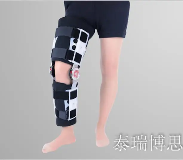 

Free Shipping Adjustable Knee Orthosis Fixed Lower Limb Knee Orthoses Injury Rehabilitation kneepad Strong Surgery Rehab Aids