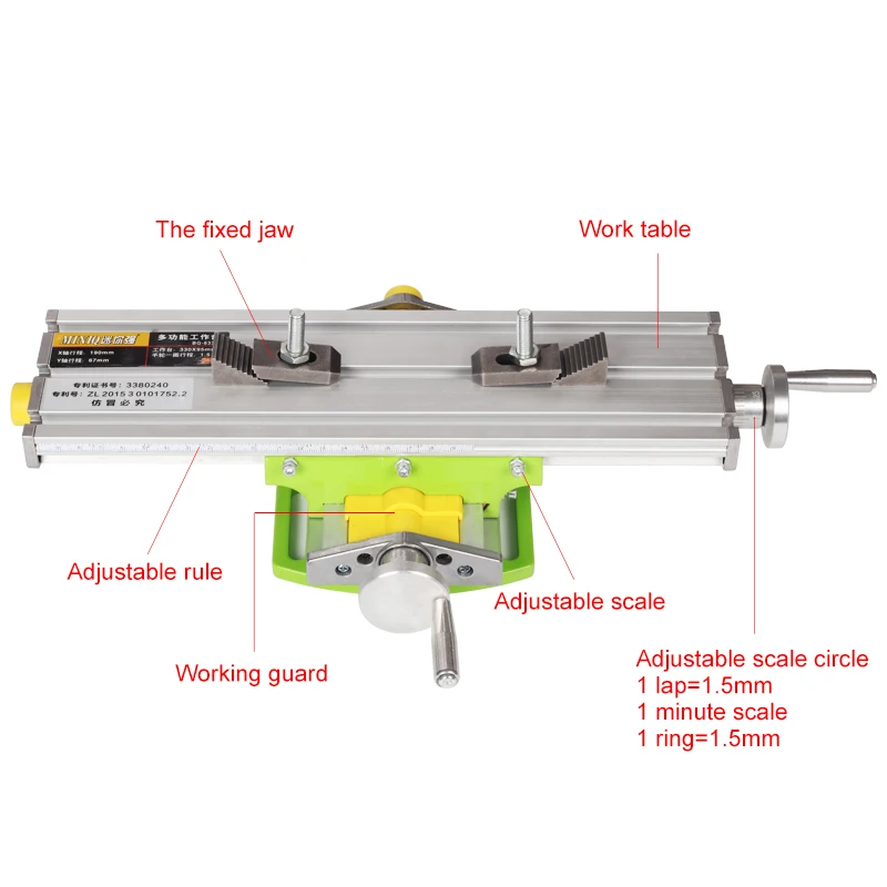 CNC Mini Multifunctional Cross Working Table 6330 Milling Machine Workbench Adjustment Coordinate Worktable Tool