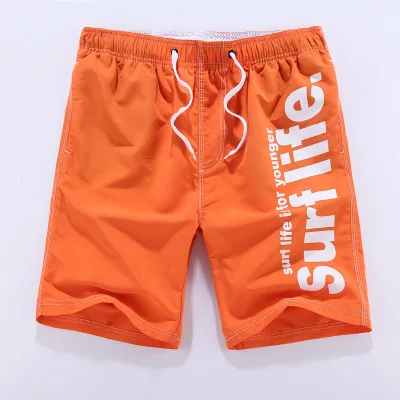Мужские шорты для пляжа, пляжные шорты, мужские быстросохнущие шорты, летняя одежда, пляжные шорты, maillot de bain homme - Цвет: 9633-Orange