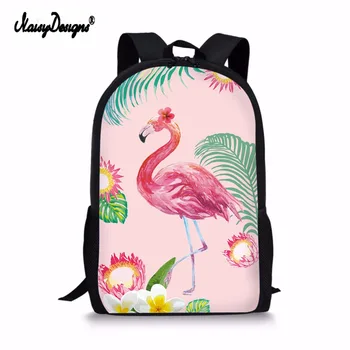 

School Bags Original Designer Flamingo Print Kids Girls Teen Backpack 2018 Brand Laptop Mochila Fashion Korean style Bolsa 2019