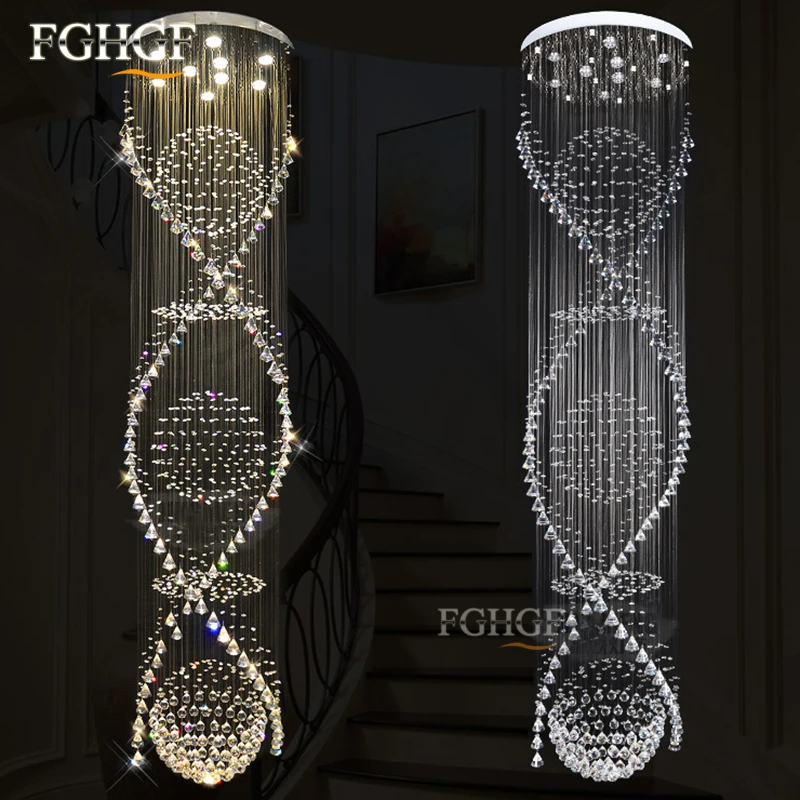 double spiral crystal chandelier