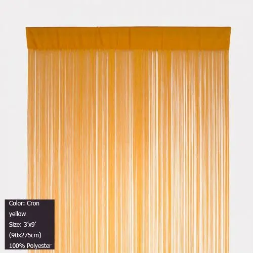 (12 pieces/lot) 3'x9'(90x275cm) Decorating Corn yellow string curtain