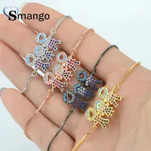 Women CZ Bracelet, Women Fashion Hand In Hand Shape Connectors Four Plating Colors,Can Wholesale, 5Pcs hand in hand