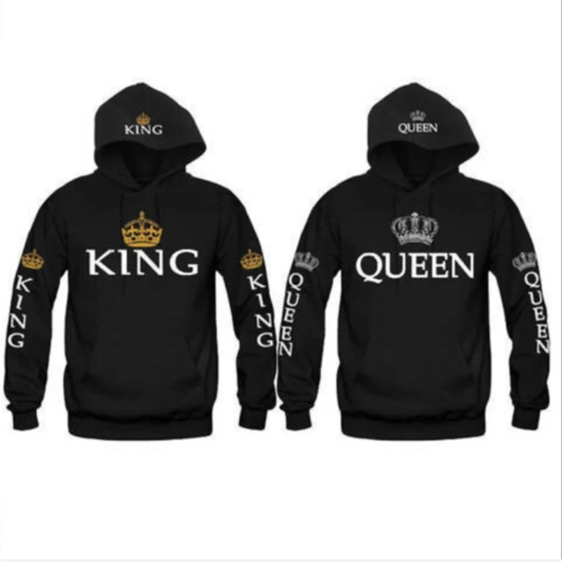 ZOGAA Women Hoodies Printed Queen Letter Casual Long-sleeved Sweatshirt Hooded Hoodie for Couple Brand Pullovers Hoodies Women ZOGAA Women Hoodies Printed Queen Letter Casual Long-sleeved Sweatshirt Hooded Hoodie for Couple Brand Pullovers Hoodies Women