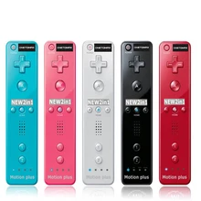 Controle remoto 2 em 1 para nintendo wii, mais novo controle remoto embutido no movimento e dentro de casa, com controlador de jogo capa de silicone