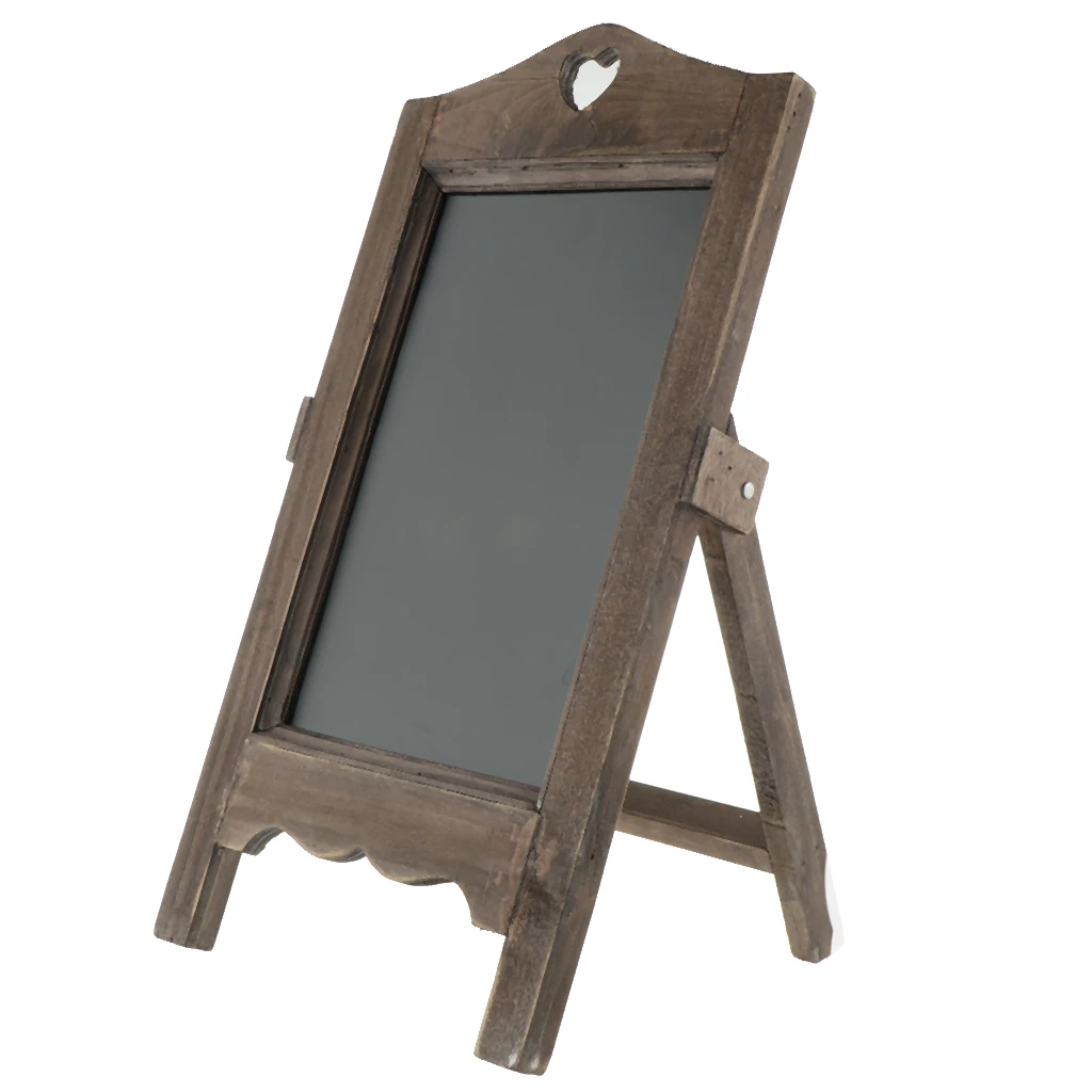 Wooden Blackboard With Stand Erasable Chalkboard Message Boards Sign Wedding Party Decoration For Table Memo