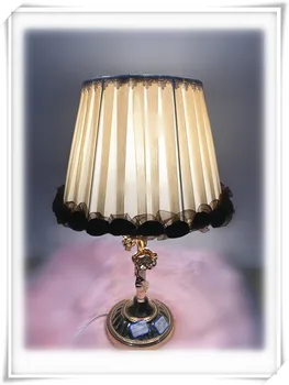 

Lamp shade for table Abstract simple solid color lace Textile Fabrics Decorative E27 table lamp shade vintage bedroom lamp cover
