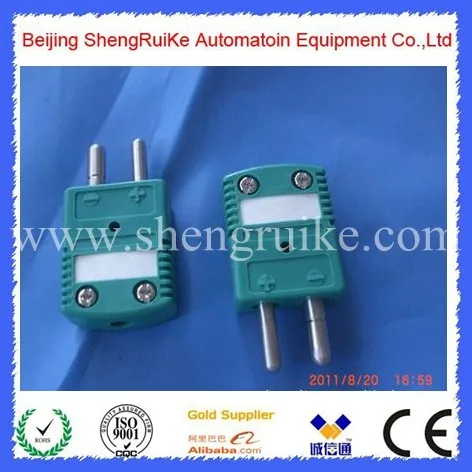 

OMEGA type Green Color Round Hollow Pin StandardThermocouple Connector K