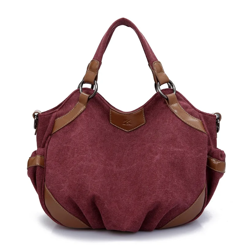 

Unisex Canvas Shoulder Bag Women Messengers Bag Large Size Leisure Handbags With Good Quality Canvas Tote Bags K993