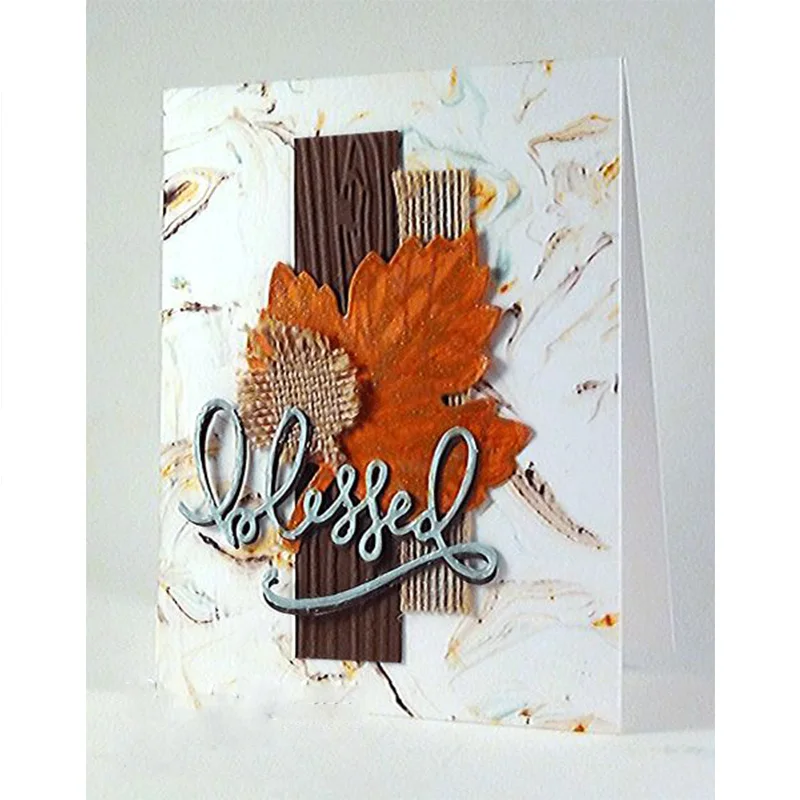 

Blessed Words Metal Cutting Dies Stencil for DIY Scrapbooking Decorative Crafts Supplies Paper Cards Masking New 2018 Diecut