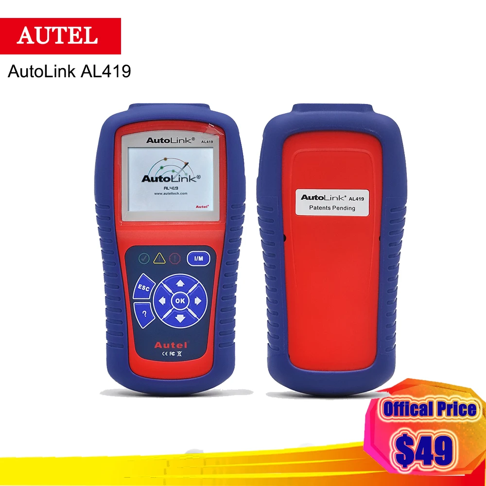 

Autel AutoLink AL419 OBD II & CAN Code Reader al419 CR419 419 Car Diagnostic Scan Tool