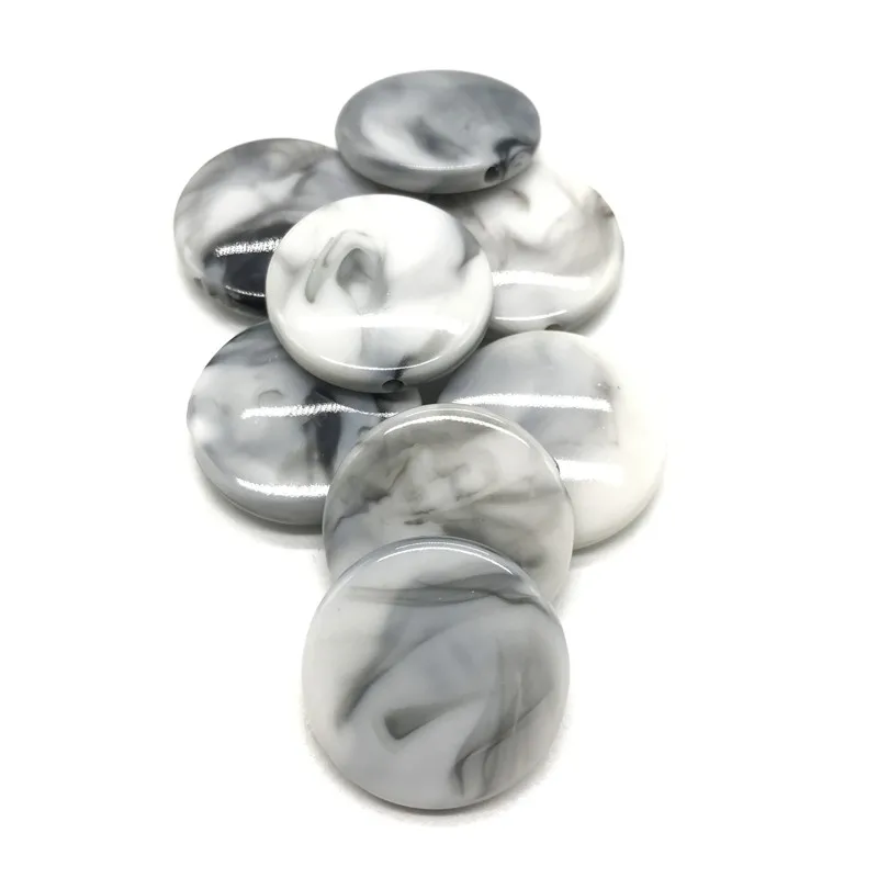 10 шт 20 мм Имитация натурального камня круглые смолы свободные бусины DIY производство браслет ожерелье аксессуары(размер отверстия 1,5 мм