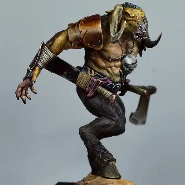 1/24 весы 75 мм Orc Warrior неокрашенный набор моделей из смолы фигура бесплатная