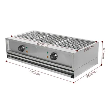 

NEW Electric BBQ Grill Commercial Desktop Smokeless Barbecue Oven Stainless Steel Home Tool