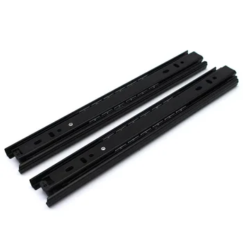 

3 Section Drawer Slides Full Extension Side Mount Runner Damping Buffer Cabinet Rails 10/12/14/16/18inches